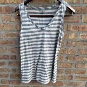 DKNY Striped Gray Tank Top Sz M